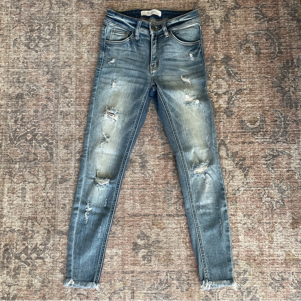 KanCan Mid-Rise Ankle Skinny Jeans